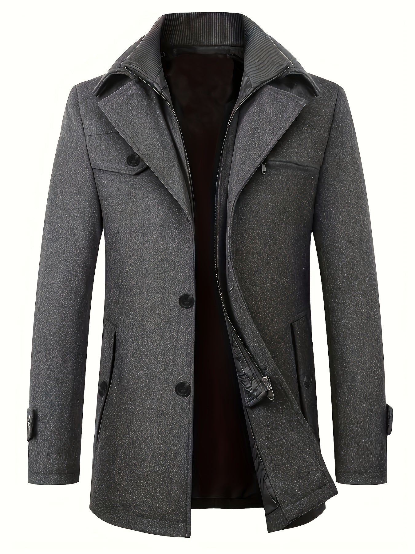 Floris | Chaqueta casual con cremallera para hombre, lisa