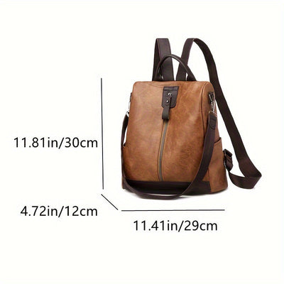 Taschen-Rucksack für Frauen aus veganem PU-PU Leder mit sicherem Design