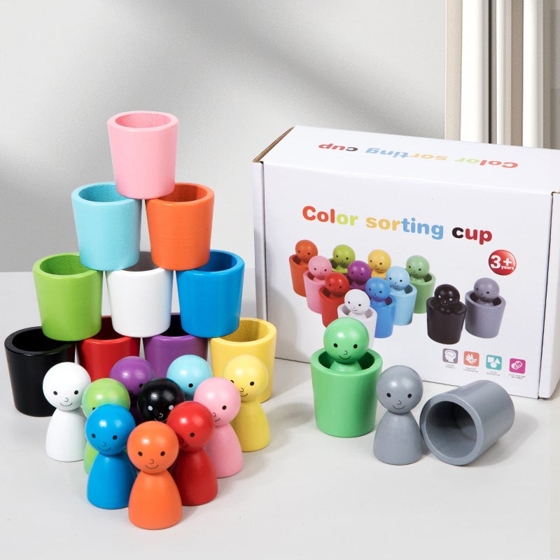 Montessori-Farbsortierbecher
