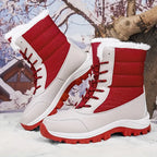Wasserdichte Damen-Schneestiefel – isolierte Winterstiefel mit rutschfester Sohle