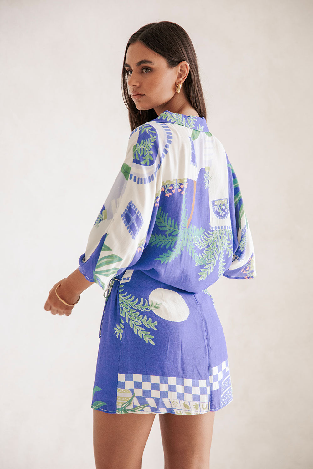 Nathalie Sommerset - Tropisch bedrucktes zweiteiliges Outfit mit entspannter Passform
