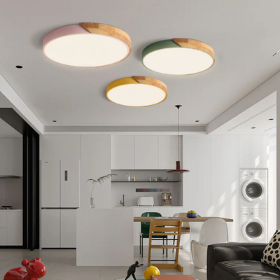 Delos - Skandinavische LED-Deckenleuchte aus Holz