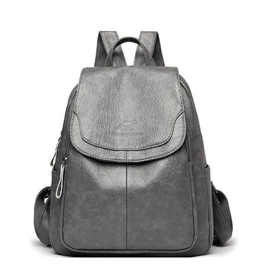 Diebstahlsicherer PU Lederrucksack für stilvolle Frauen | Edah