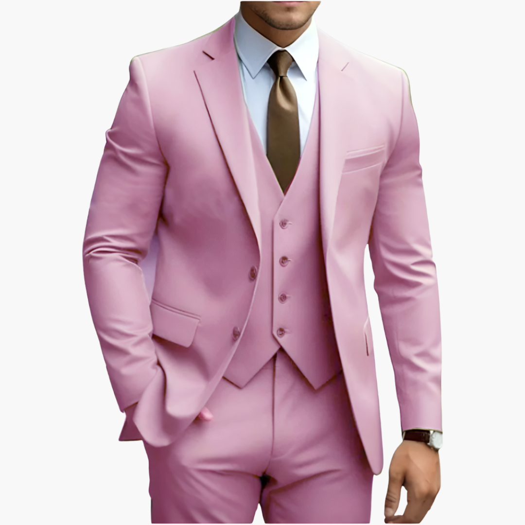 Stilvoller Herrenanzug mit Jacke, Weste und Hose