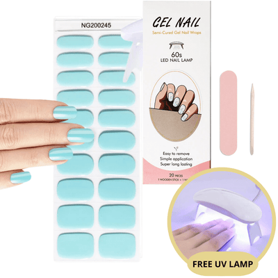 Gel-Nagelsticker-Set mit UV-Lampe