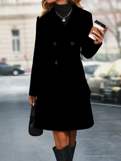 Eleganter doppelseitiger Damen-Trenchcoat mit Reverskragen