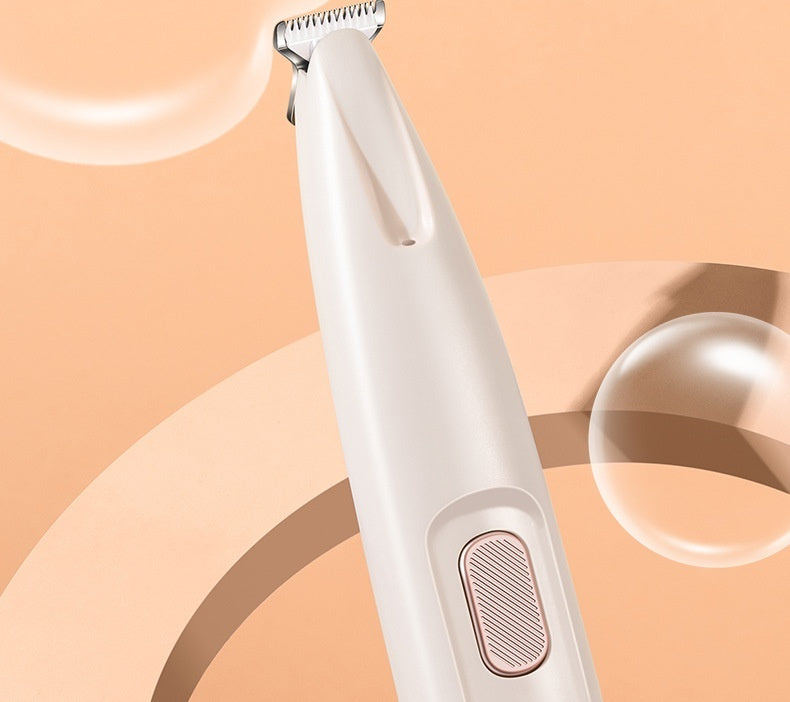 Wasserdichter Hunde- und Katzentrimmer mit LED-Licht und breiter Klinge aus rostfreiem Stahl