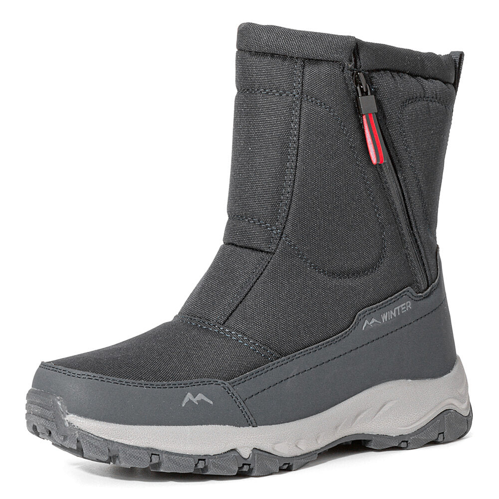 Damen-Winterstiefel mit seitlichem Reißverschluss – wasserdichte, rutschfeste, strapazierfähige Schneestiefel mit warmem Futter