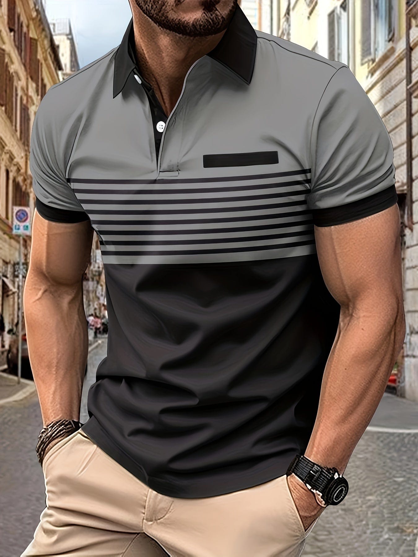 Gestreiftes Sommer-Poloshirt für Männer | Louis