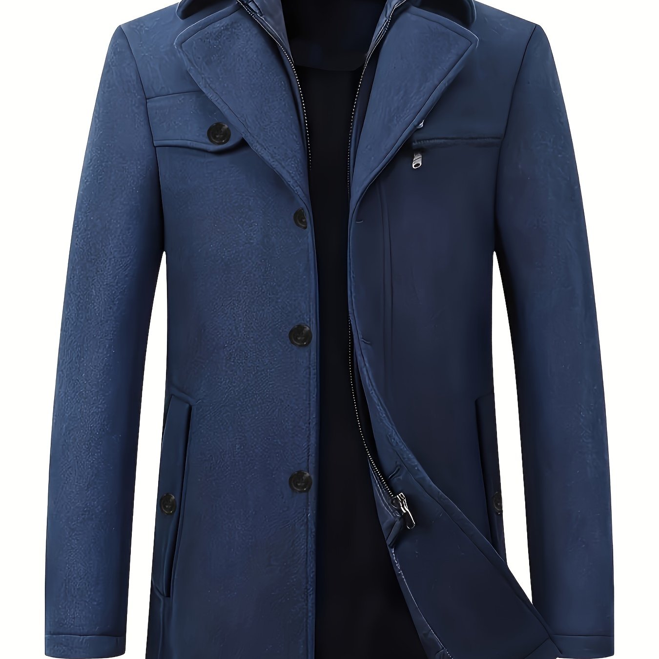 Floris | Chaqueta casual con cremallera para hombre, lisa