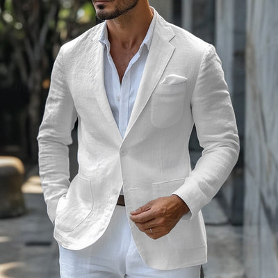 Sommerlicher natürliche Texturblazer für Herren – Leichter Tailored Fit