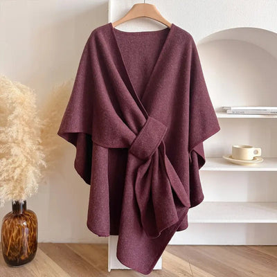 Luxuriöser winddichter Schal-Mantel mit elegantem Fall