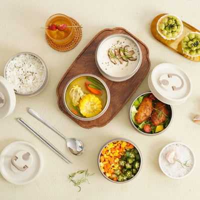 Fiambrera de acero inoxidable con aislamiento para alimentos