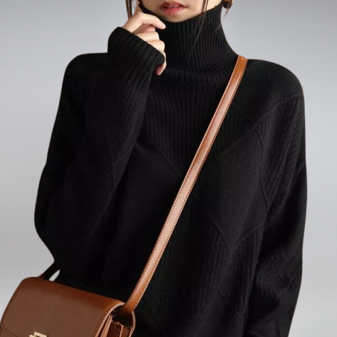 Heidi-Mode | Damen Feinstrick Rollkragenpullover