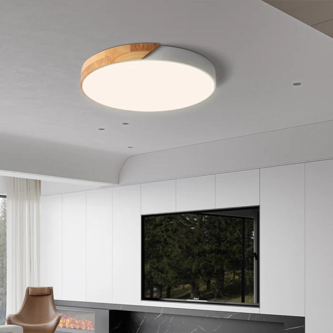 Delos - Skandinavische LED-Deckenleuchte aus Holz