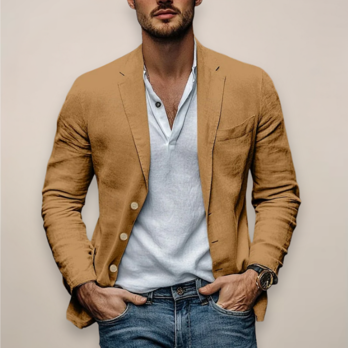 natürliche Texturblazer für Herren - Leicht, bequem und elegant für den Sommer