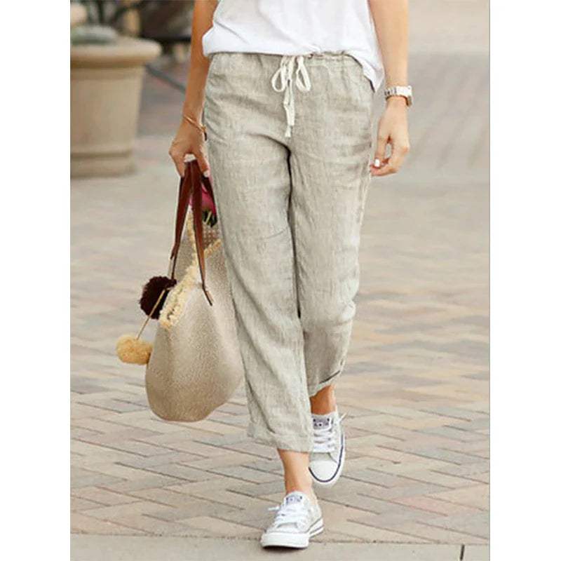 Freizeithose Damen locker 7/8 Länge atmungsaktiv Sommer