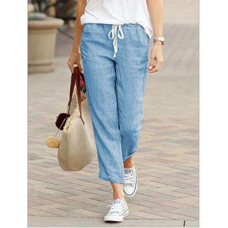 Freizeithose Damen locker 7/8 Länge atmungsaktiv Sommer