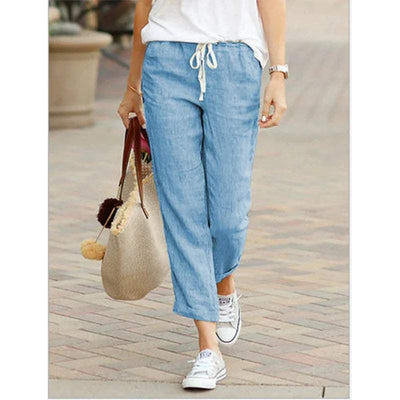 Freizeithose Damen locker 7/8 Länge atmungsaktiv Sommer