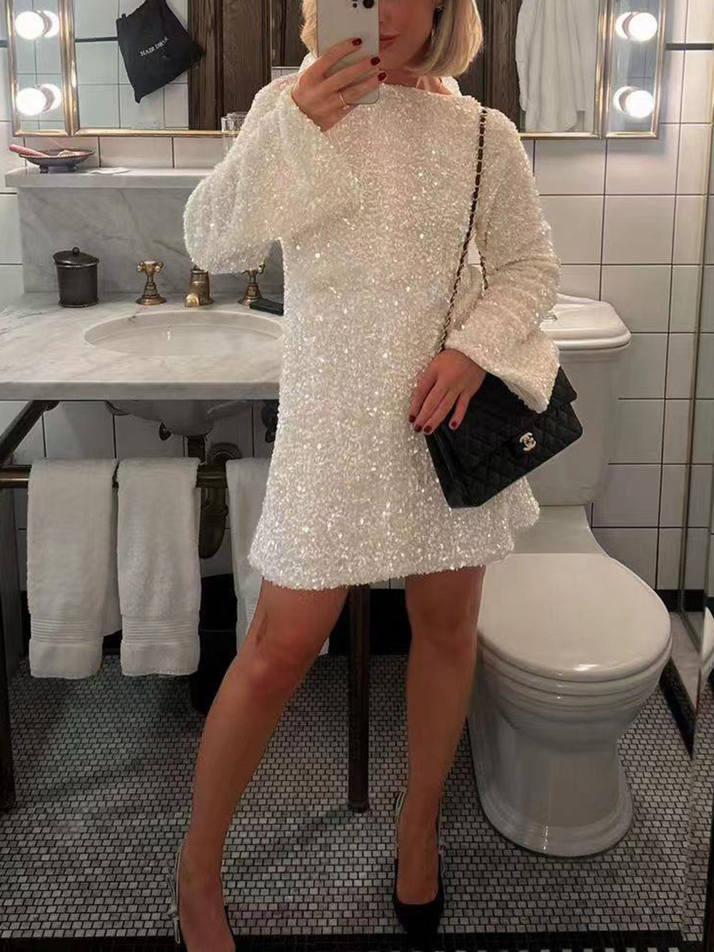 Adank - Kleid mit Fliege