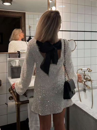 Adank - Kleid mit Fliege