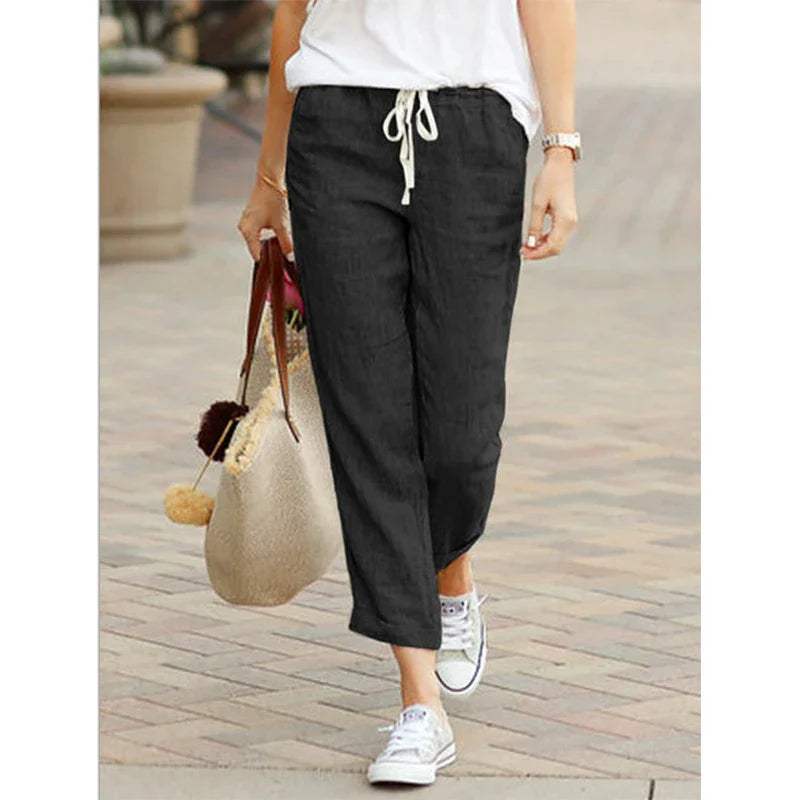 Freizeithose Damen locker 7/8 Länge atmungsaktiv Sommer
