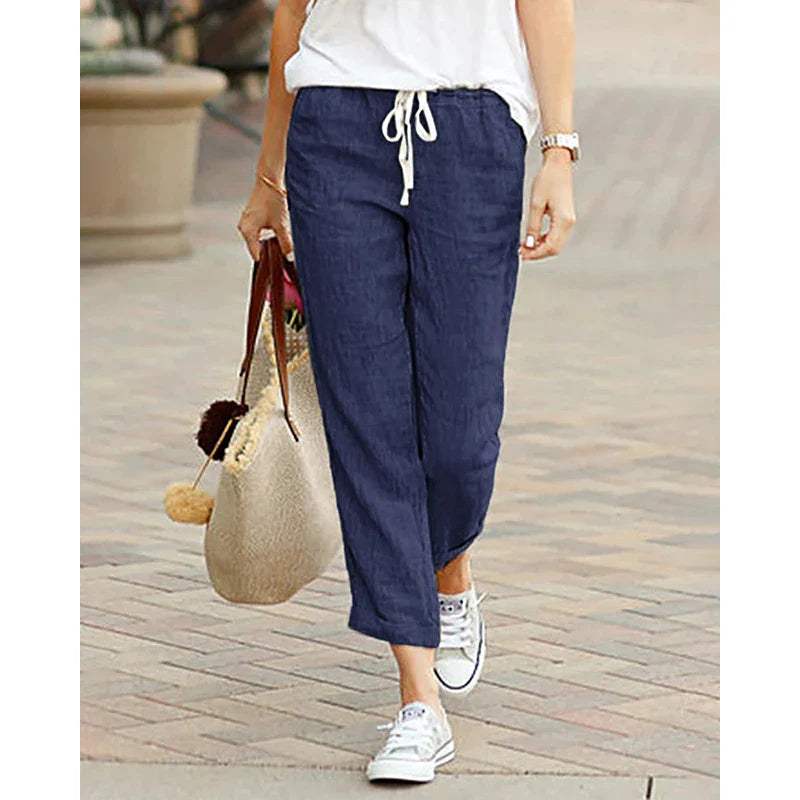 Freizeithose Damen locker 7/8 Länge atmungsaktiv Sommer