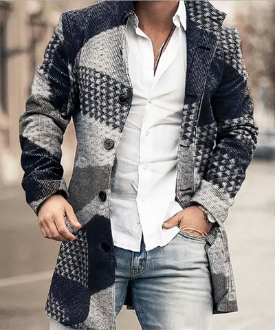 Langer, eleganter Trenchcoat für Männer