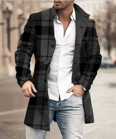 Langer, eleganter Trenchcoat für Männer