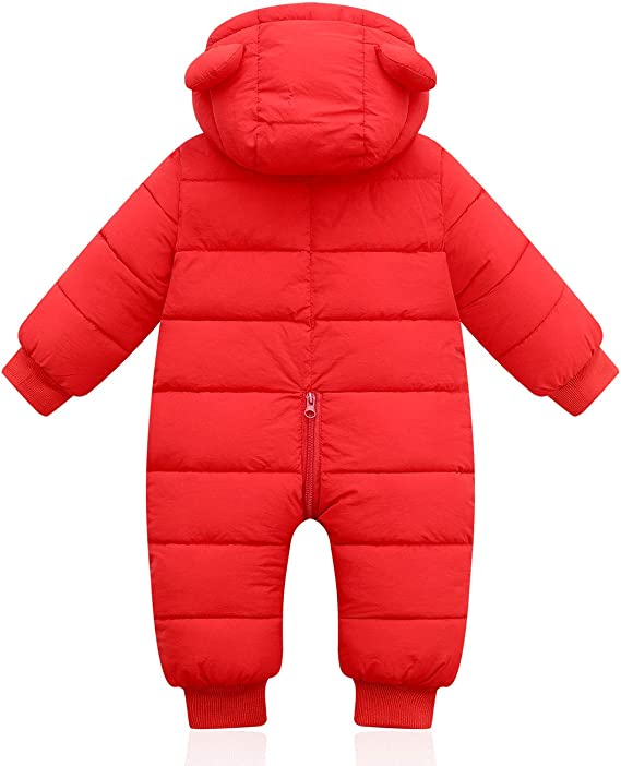 Warmer und kuscheliger Baby-Winterstrampler mit Ohren