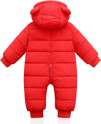 Warmer und kuscheliger Baby-Winterstrampler mit Ohren
