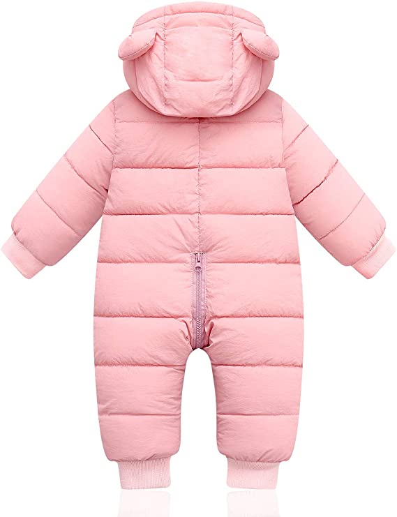 Warmer und kuscheliger Baby-Winterstrampler mit Ohren