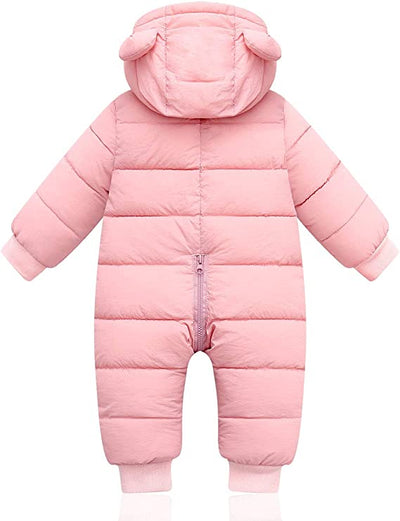 Warmer und kuscheliger Baby-Winterstrampler mit Ohren