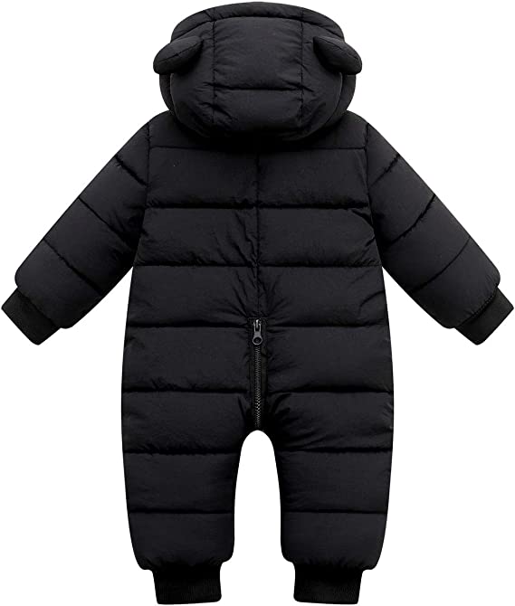 Warmer und kuscheliger Baby-Winterstrampler mit Ohren