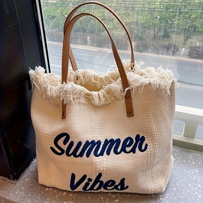 Amara | Sommertasche mit Quasten und gestickten Buchstaben