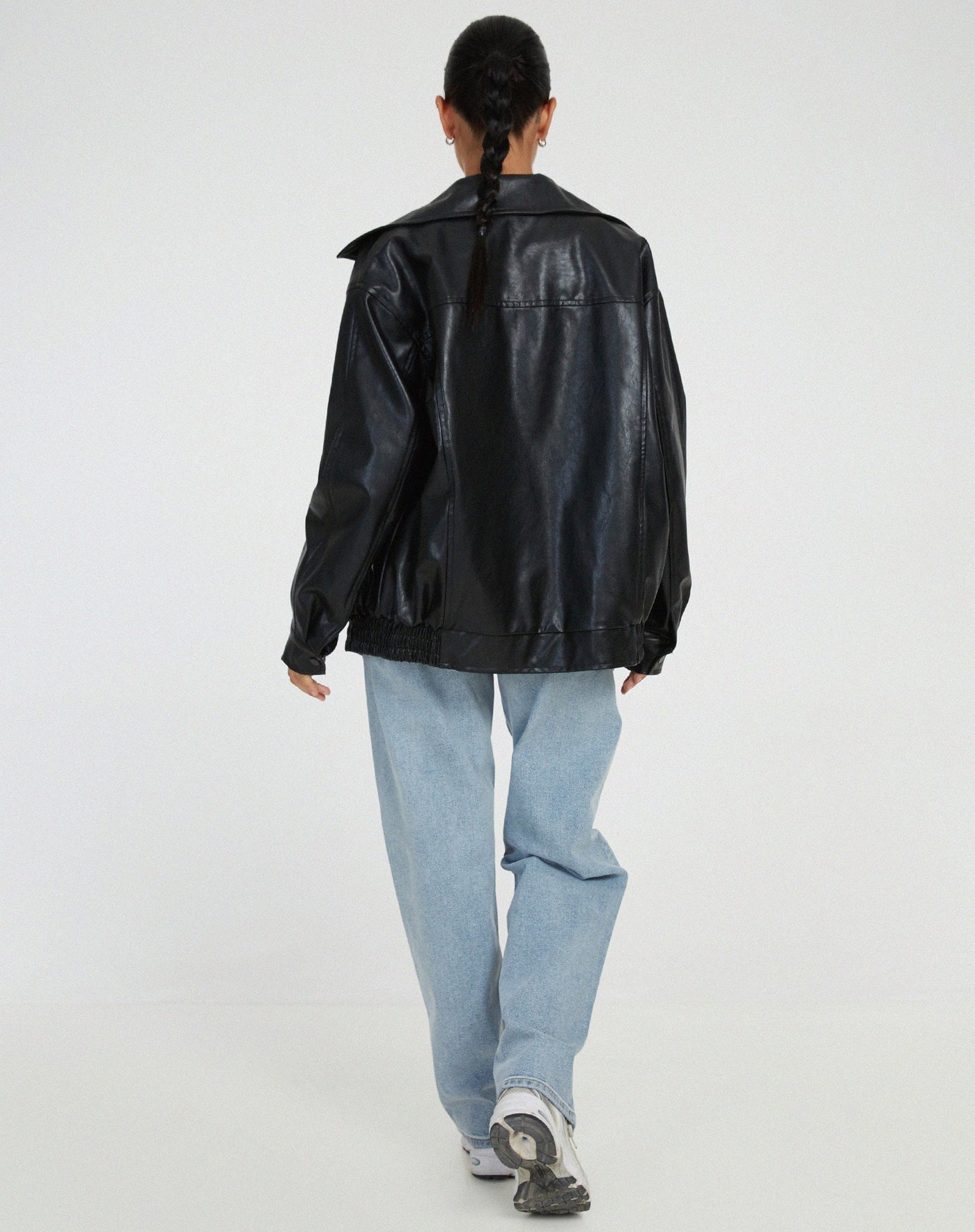 Stylische Lederjacke in Übergröße - Komfortabel und trendig für jeden Tag