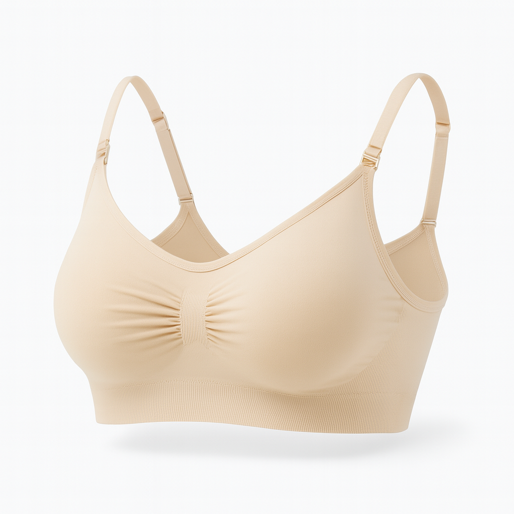 Beige Breastfeeding bra