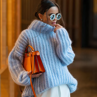 Strickpullover mit Rollkragen für Frauen