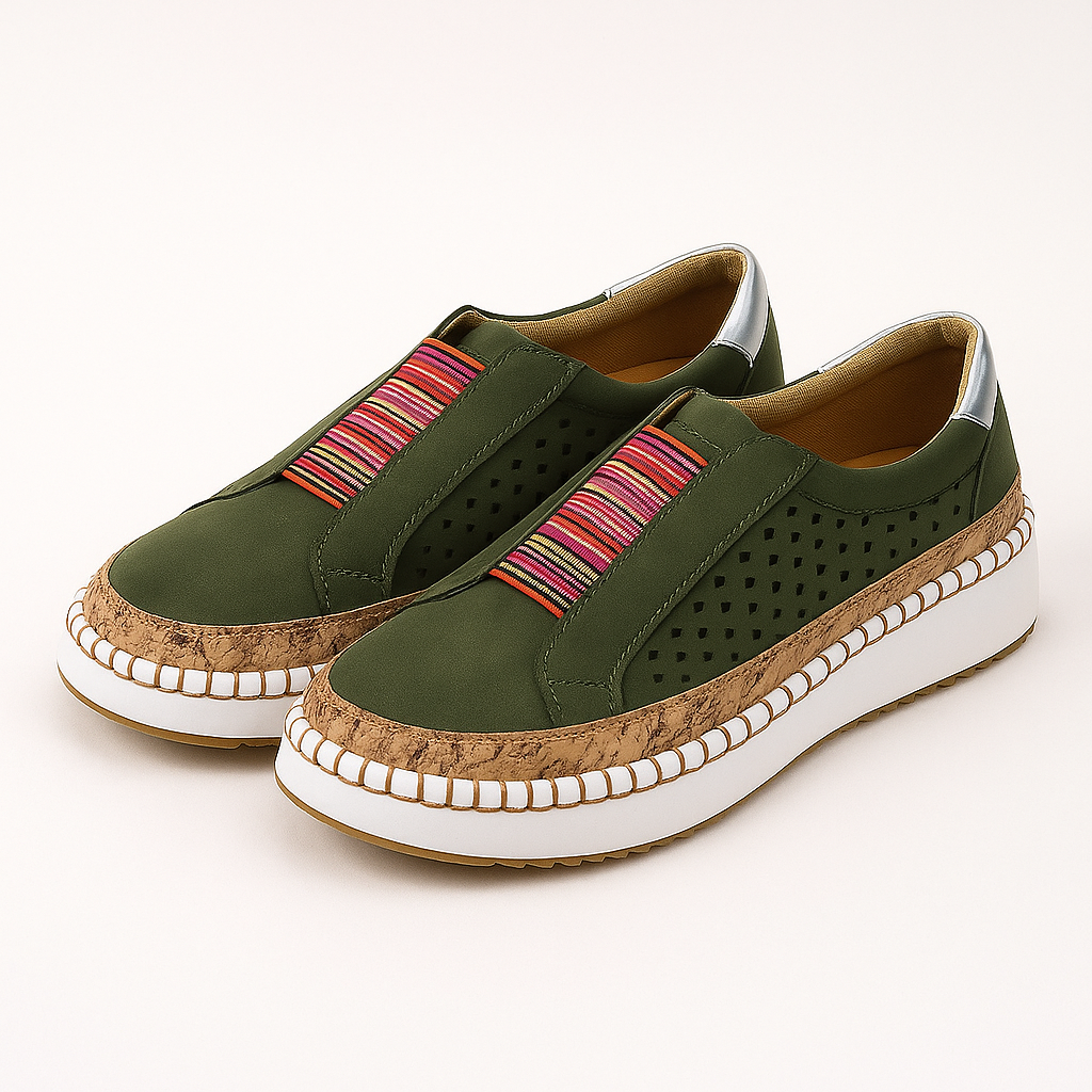 Army Green casual shoes for women