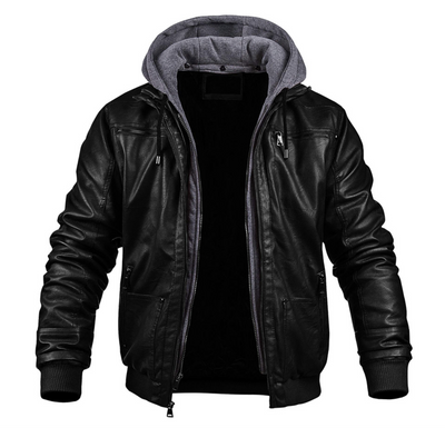 BENJAMIN - Elegante Winterjacke aus Premium-Leder mit Kapuze