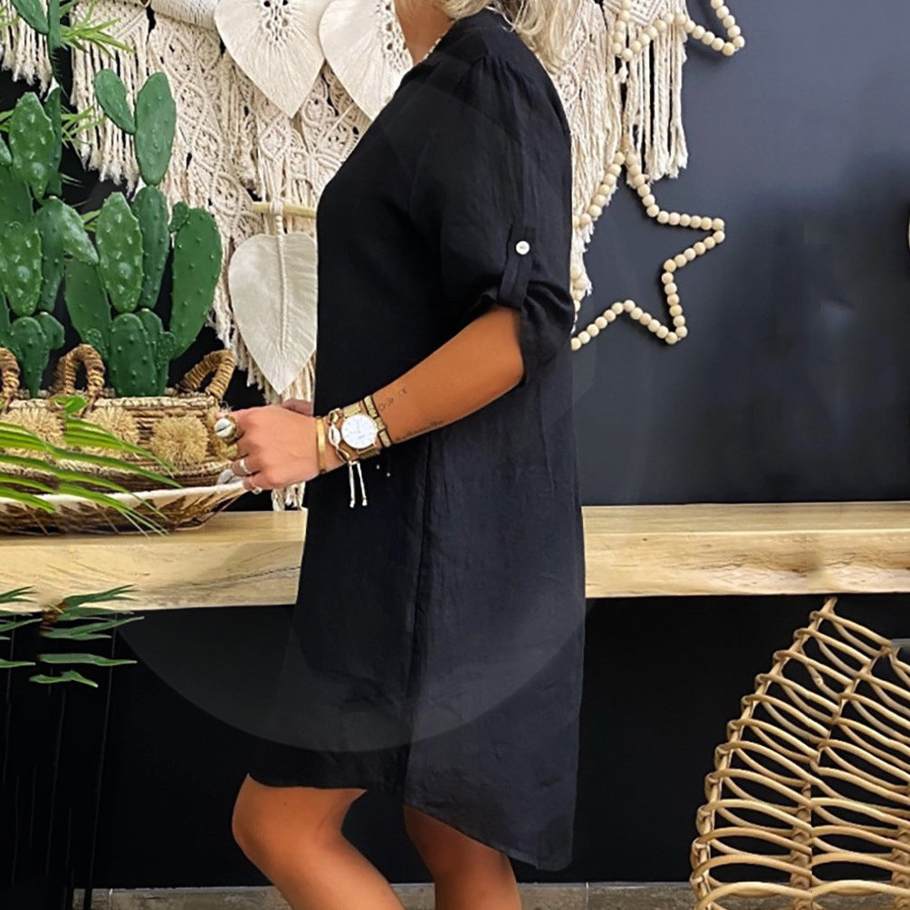 Mylah - Sommerliches Blusenkleid aus soft-touch-stoff