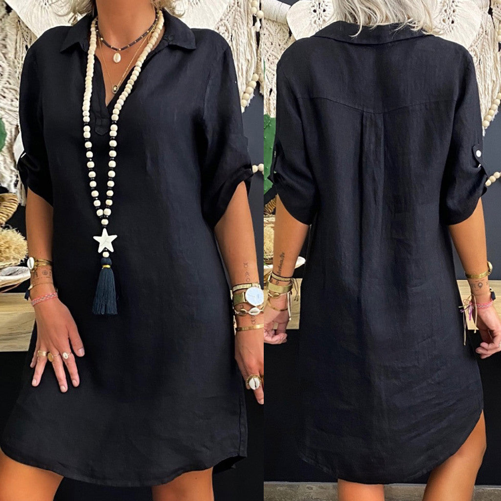 Mylah - Sommerliches Blusenkleid aus soft-touch-stoff
