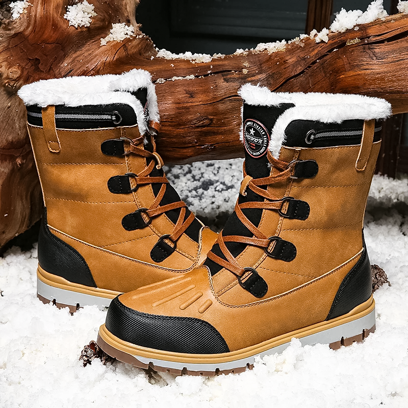 Herren-Winterstiefel – Warm gefütterte Schneestiefel mit rutschfester Sohle