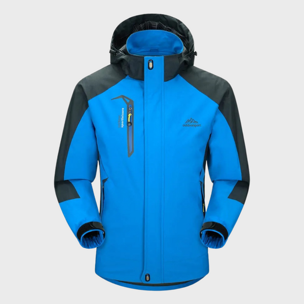 Herren-Softshell-Outdoorjacke mit Kapuze, winddichter Membrane und wasserabweisender Ausrüstung