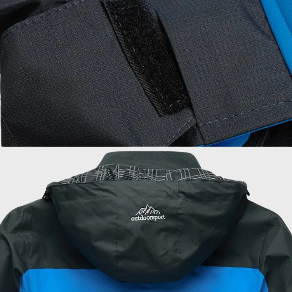 Herren-Softshell-Outdoorjacke mit Kapuze, winddichter Membrane und wasserabweisender Ausrüstung