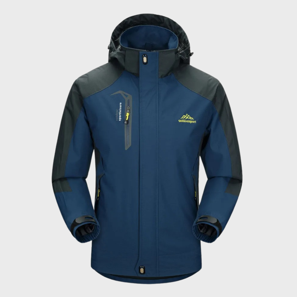 Herren-Softshell-Outdoorjacke mit Kapuze, winddichter Membrane und wasserabweisender Ausrüstung