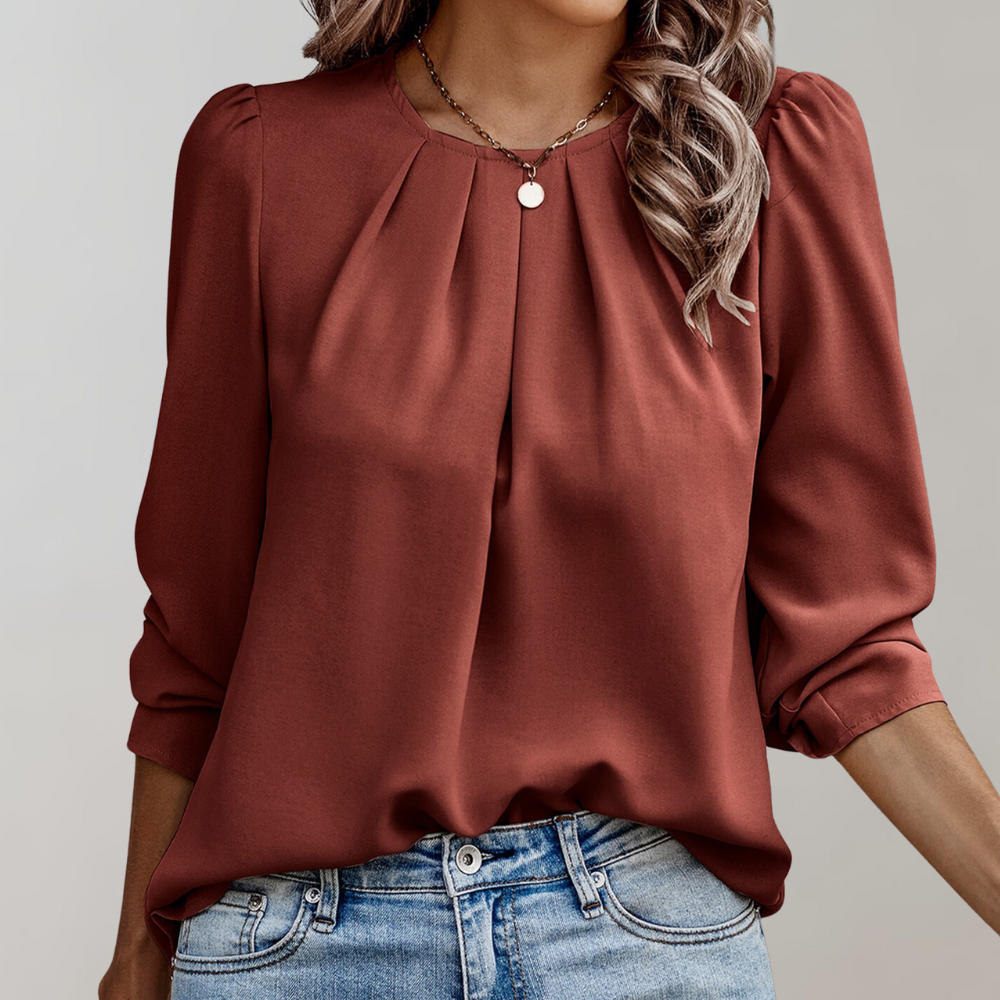 Elegante Bluse mit Puffärmeln für Frauen - Eva