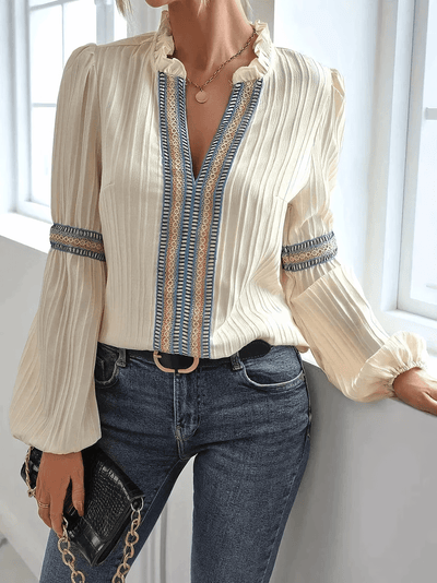 Jacqueline - Elegante Bluse mit Puffärmeln