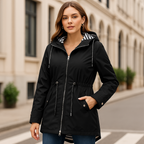 Beatrice | Wasserdichter Parka – Verstellbare Passform mit gestreifter Kapuzenfutter