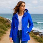 Beatrice | Wasserdichter Parka – Verstellbare Passform mit gestreifter Kapuzenfutter